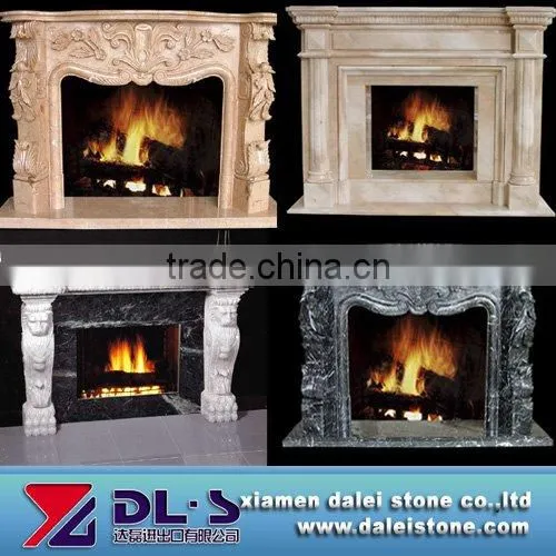 indoor marble fireplace surround