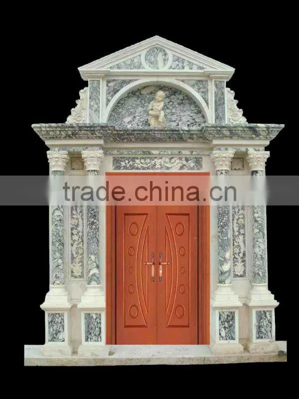 Elegant White Marble Doorframe With Column