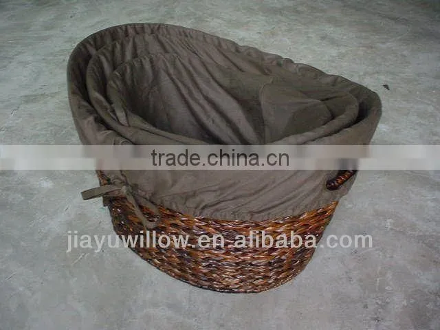 wholesale oval willow wicker gift baskets with handle