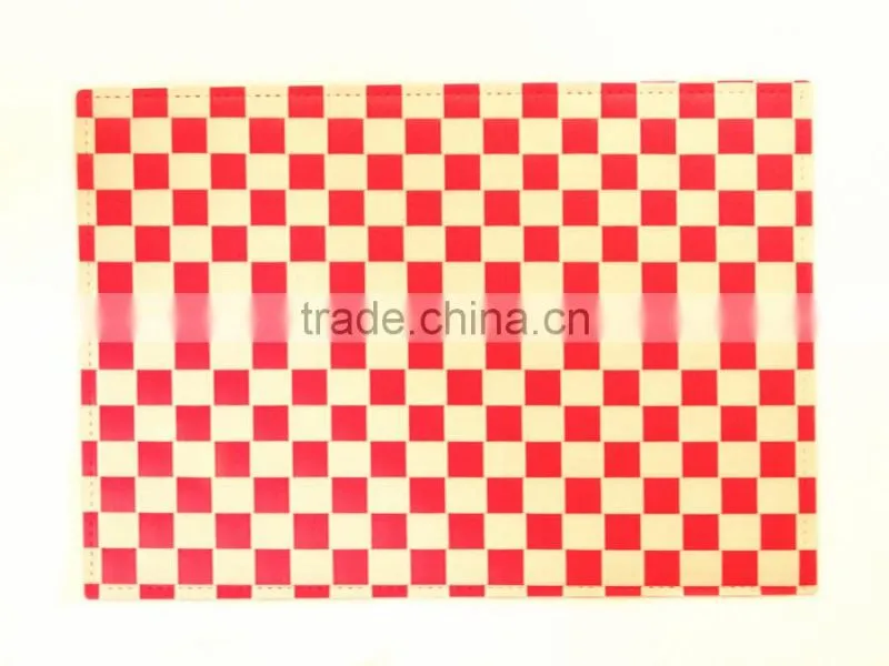 PP Plaid Placemats Washable Heat-resistant for Dining Table 45*30CM (Set of 12)
