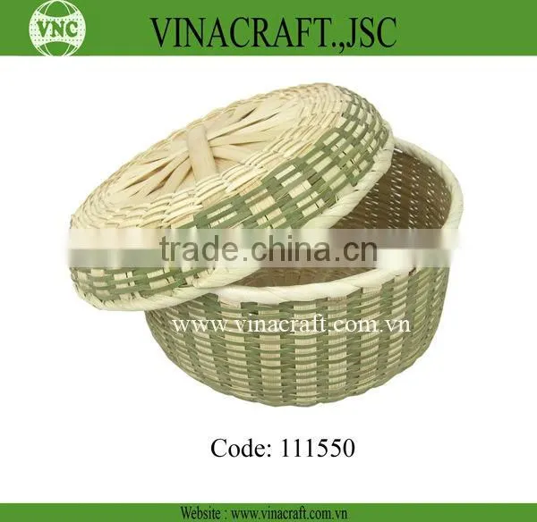 Colorful bamboo food storage container for kitchen