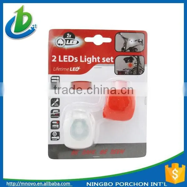 Popular safety silicon bike bicycle light with LED