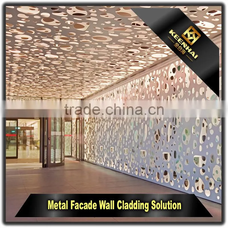 Laser Cutting Decorative Aluminium Perforated Facade Panel for Wall Cladding