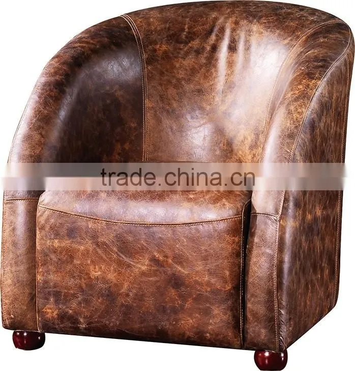 2016 high quality retro vintage leather leisure chair for living room C626#