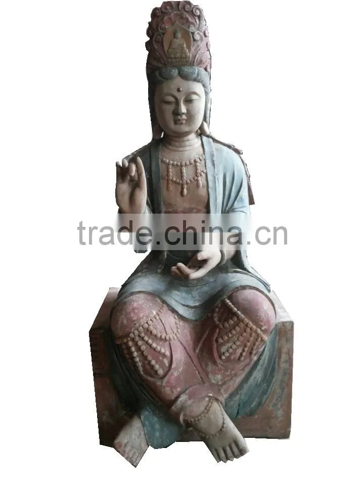 hand carved antique imitation buddha head decorative sculpture
