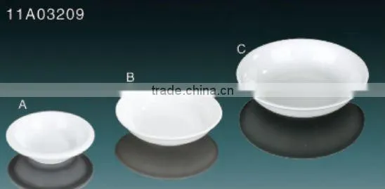 Tony snow white ceramic various size sauce dish