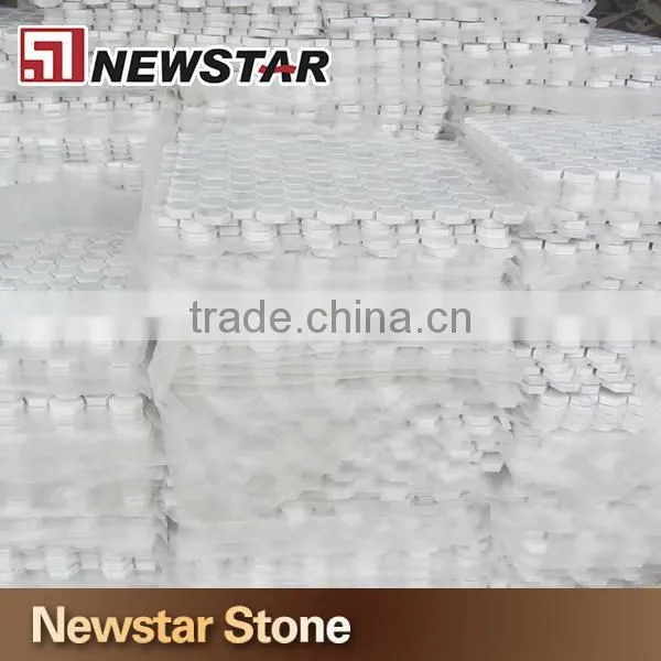 Chinese natural marble hexagon mosaic tile