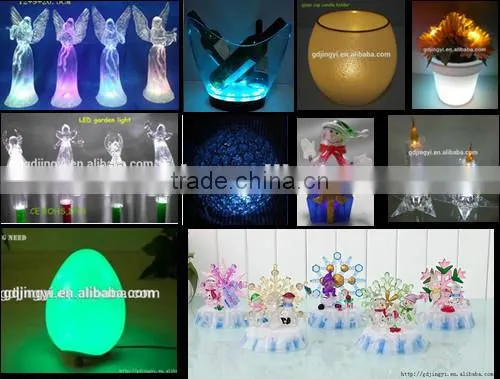 wholesale plastic PP acrylic led light up small Halloween pumpkin decoration
