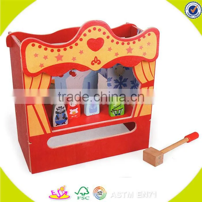 Wholesale role play wooden jewelry box toy beautiful pink wooden jewelry box toy hot kids wooden jewelry box toy W10D105