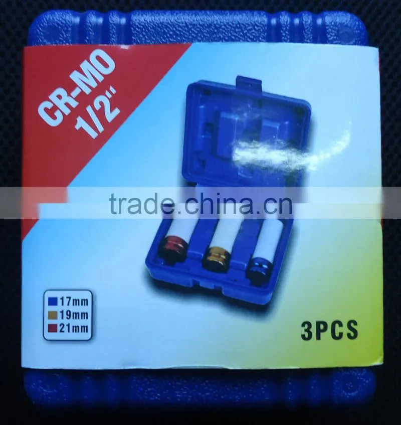 3pcs 1/2" Tire socket / Deep impact sockets set / Promotion set