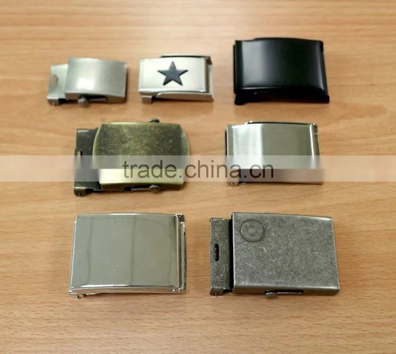 Stampling steel Tab and moveable bar web strap buckles