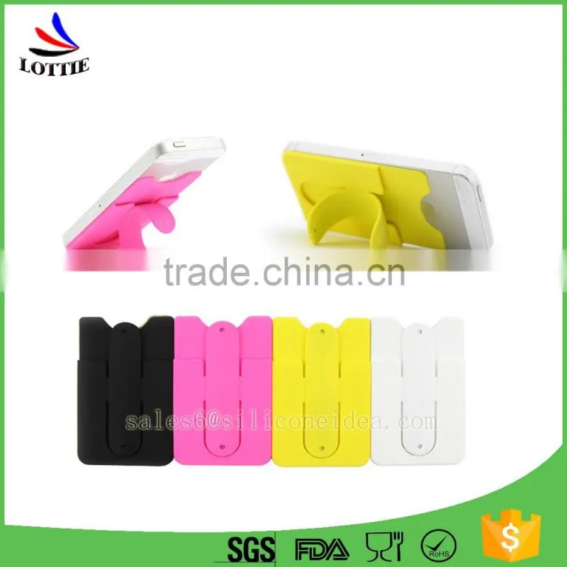 Wholesale 3M sticker silicone cell mobile phone holder credit phone card holder
