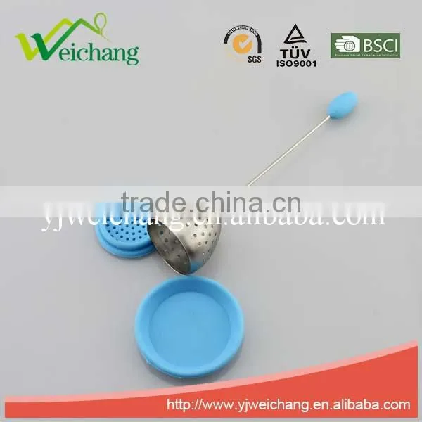 WC042 Good quality New Design Stainless Steel with silicone tray Tea tools Tea Strainer Tea Infuser - Durable and Rust Resistant