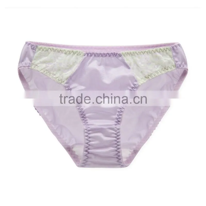 High Quality Factory Custom Colorful 100% Silk Sexy Fancy Woman Underwear