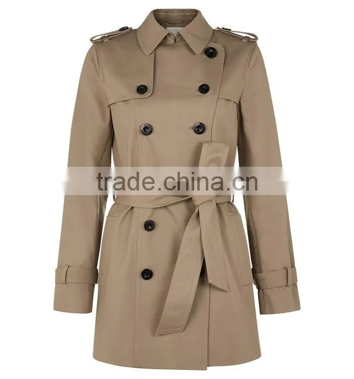 latest stylish double breasted blue women suit coat