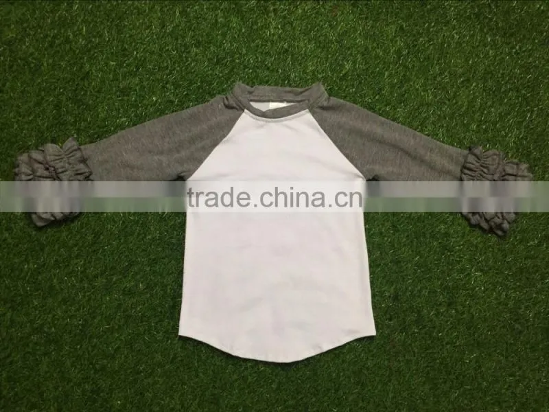wholesale boutique baby clothes simple design flower T-shirt latest design girls top