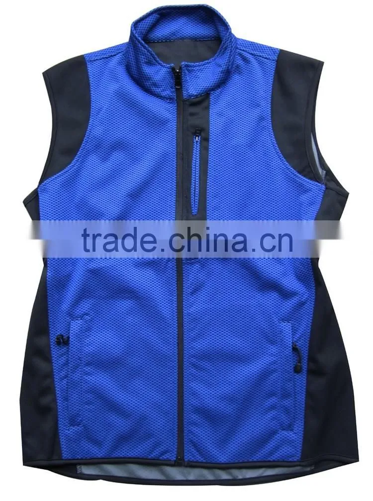 Spring outdoor fashionable softshell vest softshell waistcoat