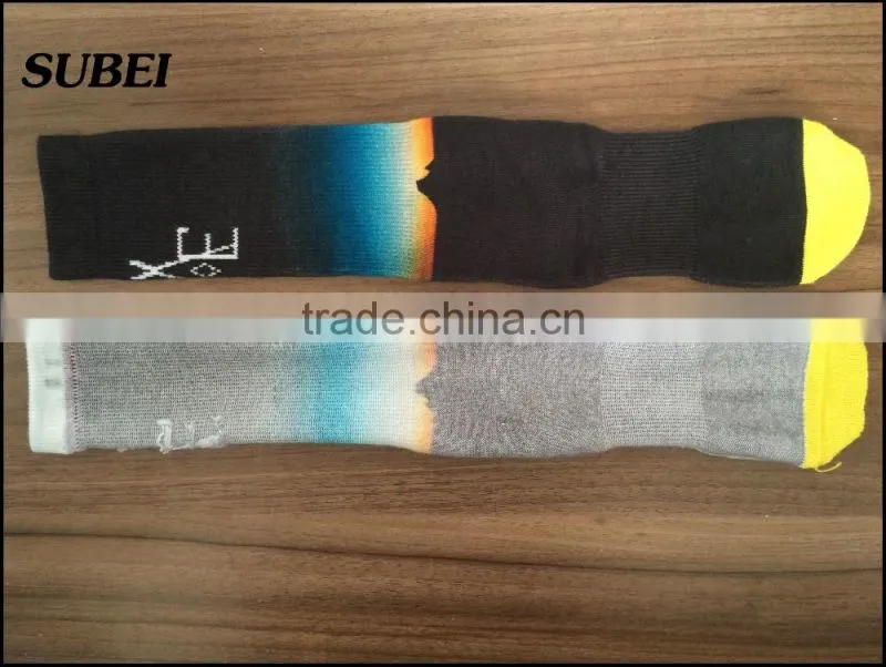 High quality sunny and mountain photo digital print crew fashion sport socks