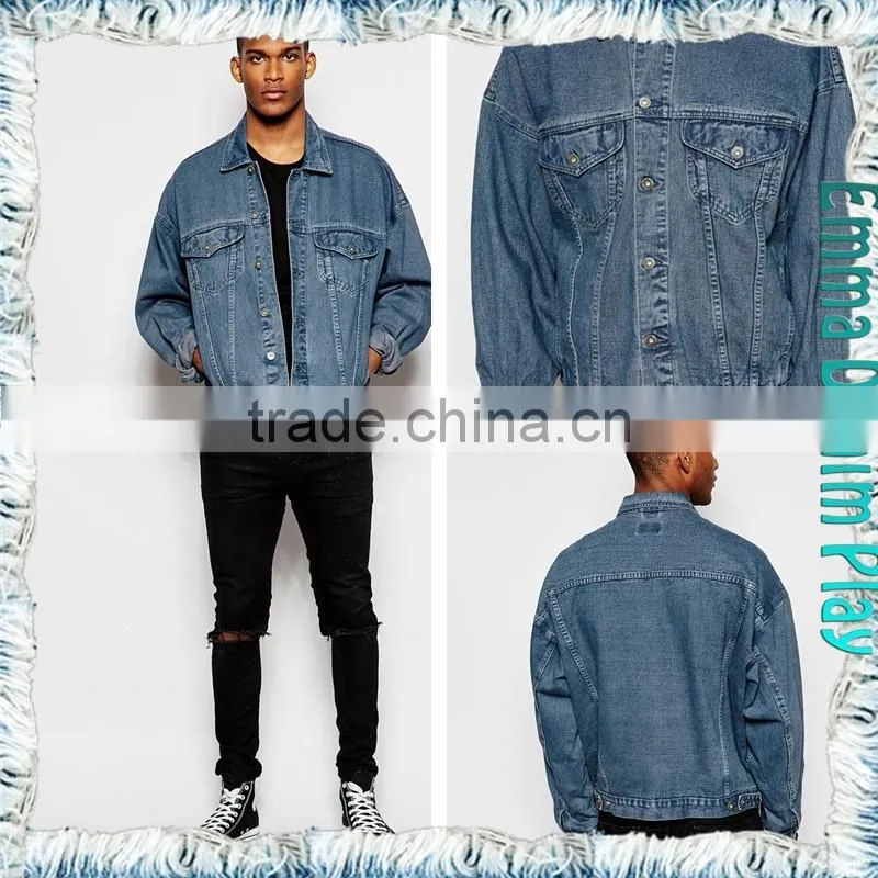 2016 Spring Korean Fashion Men Blue Full Sleeve Turn-down Collar Slim Jacket Coats