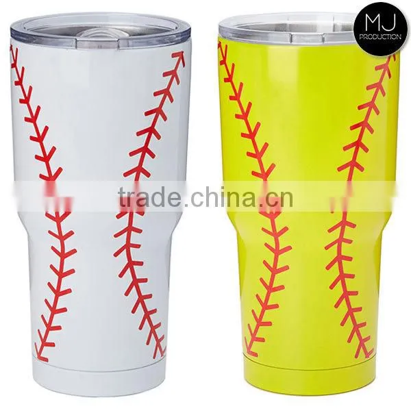 STOCKED LOW MOQ baseball tumbler