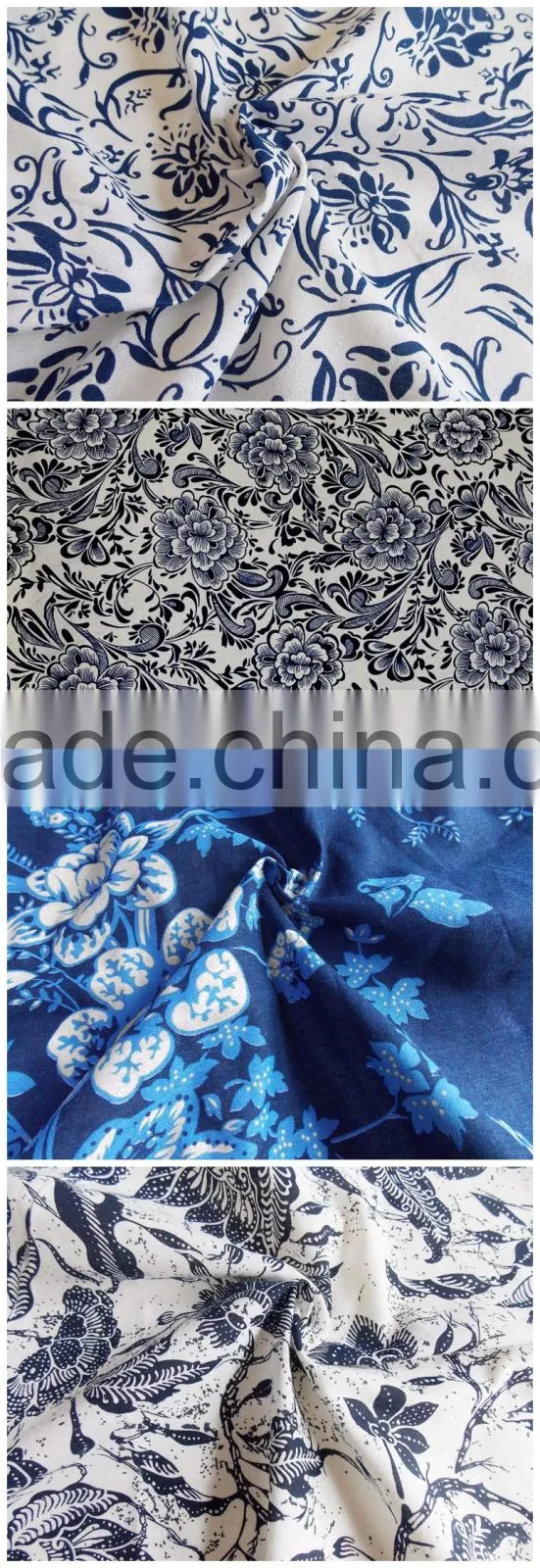 Ttraditional Chinese printed 100% poplin cotton fabric construction