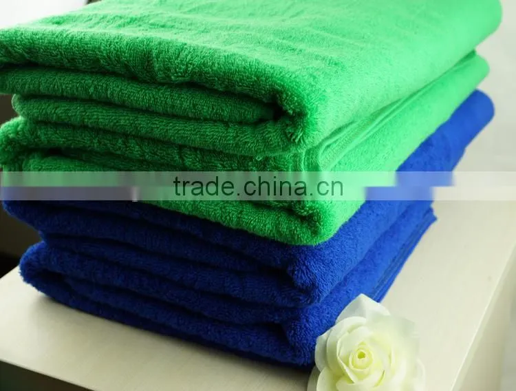 High quality satin border 100% cotton hotel beach towel
