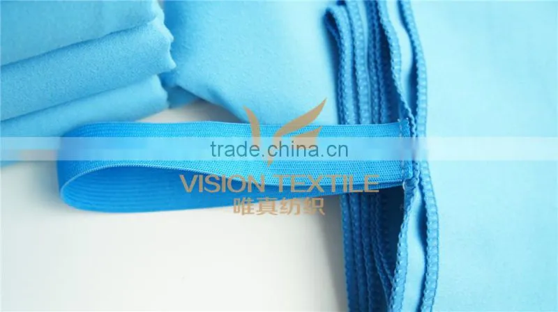 MICROFIBER TRAVEL TOWEL WITH ELASTIC BAND