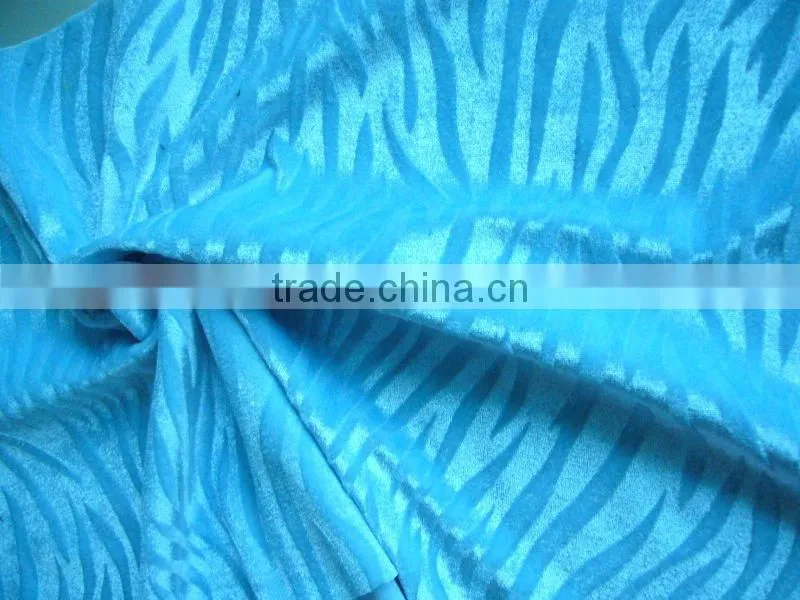 2013 New design 100 polyester printed four way stretch velvet fabric