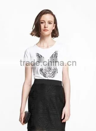 Latest pattern women printed t shirts wholesale make your own design