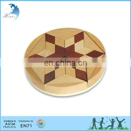 Educational Chinese Square Block Cube 3D Wooden Puzzle