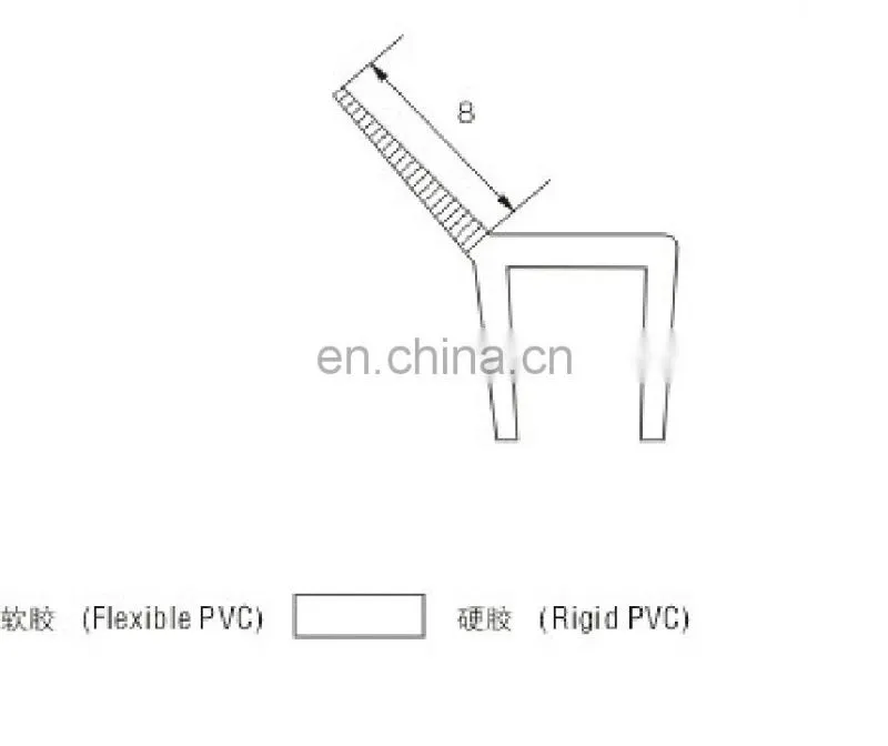 135 degree PVC shower door water proof strip and seal for 8mm and 10mm glass
