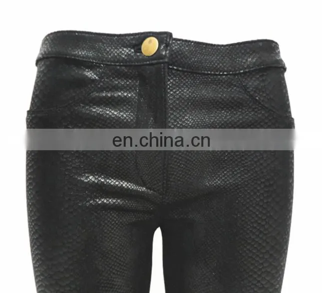 Sexy Picture Leather Leggings Women Stretch pants Leather Leggings