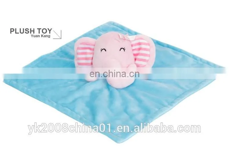 YK ICTI audit factory 35cm plush animal soft cube blankie for baby