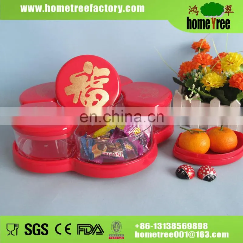 L size apple shaped sealing cookies clear candy plastic container with locks