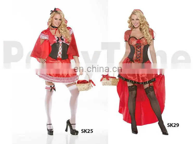 SK29 sexy womens halloween dresses fairytale little red riding hood cosplay adult costume