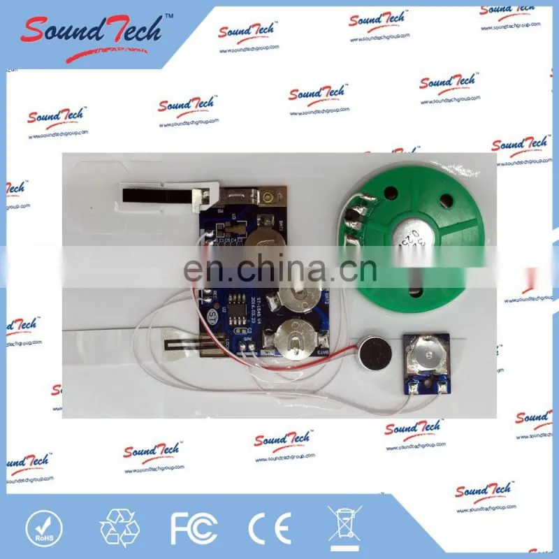 Greeting card voice recording module