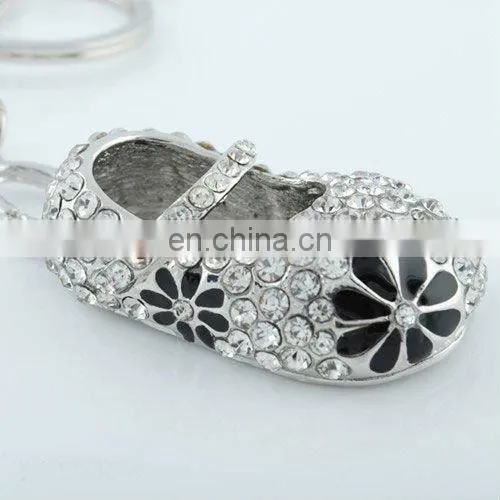 Latest Cute Shoes alloy keychain pendant Double Purpose solar solar mobile phone key chain