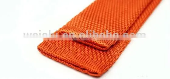 silk solid color knit tie for men