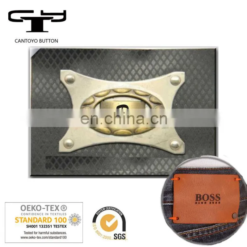 Wholesale Private Design Custom Fashion Name Logo White PU faux Leather Patches Labels for Bag and Jeans