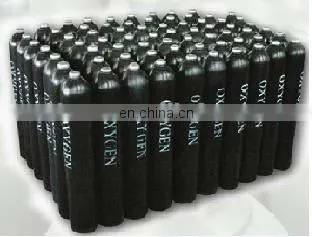 ISO9809 standard oxygen gas bottle with valve