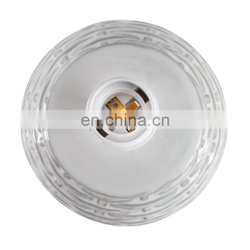 new European design of rattan pattern ceramic table lamp for indoor room