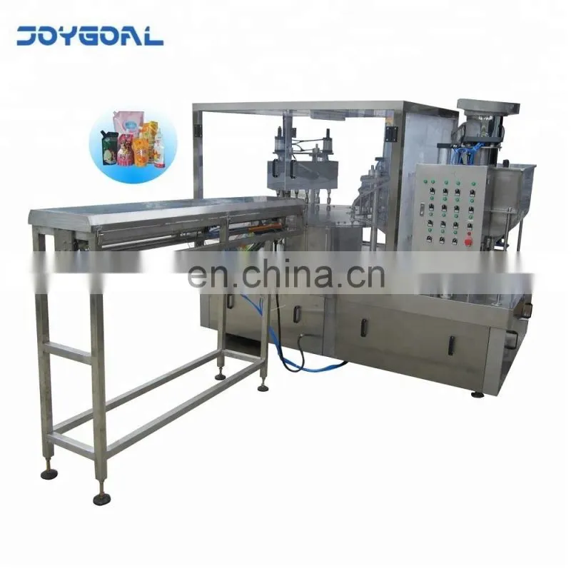 Shanghai automatic Side seal laminated aluminum foil mylar bags/stand-up spout pouch filling capping machine