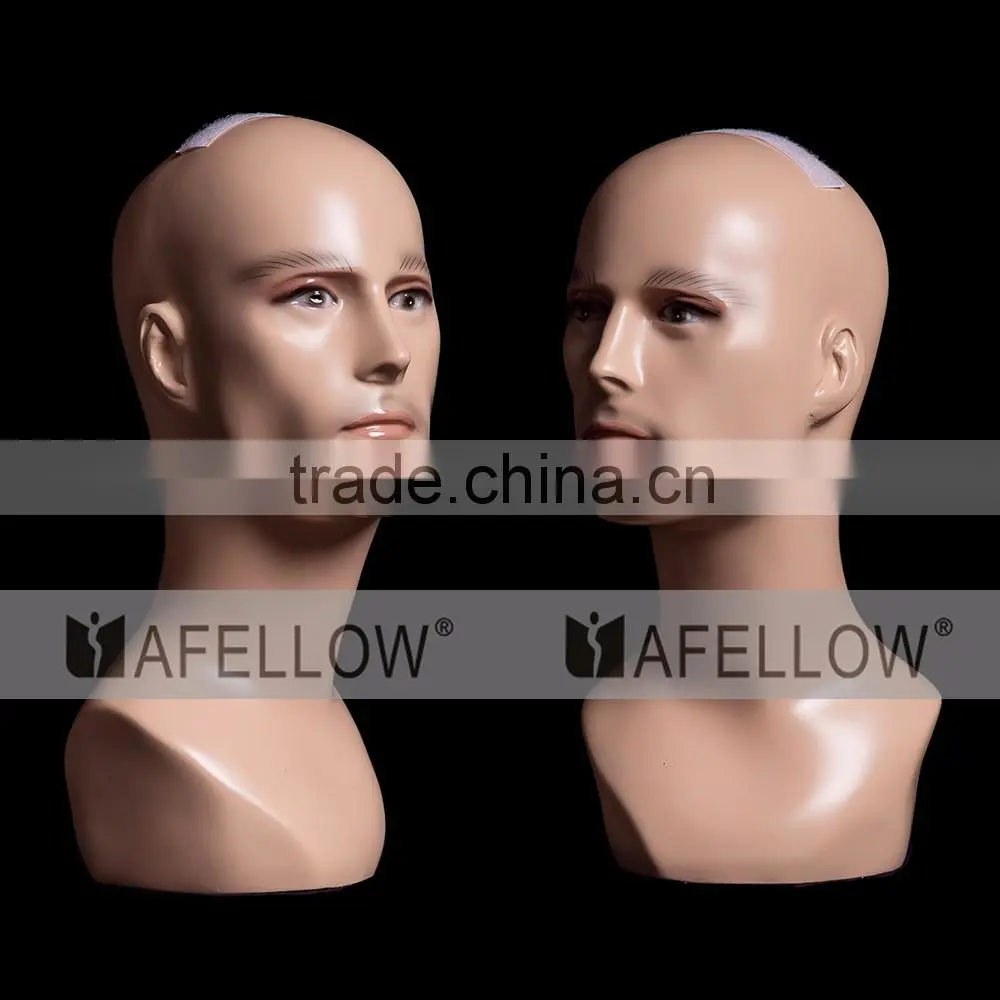 Realist Men fiberglass head mannequin Male Hair display model H1107