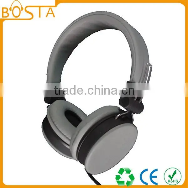 High end line control music stereo mobile phone stylish grey headphone