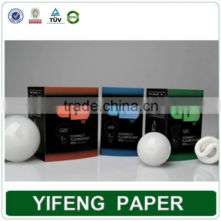 clear printing LED light square paper foldable box