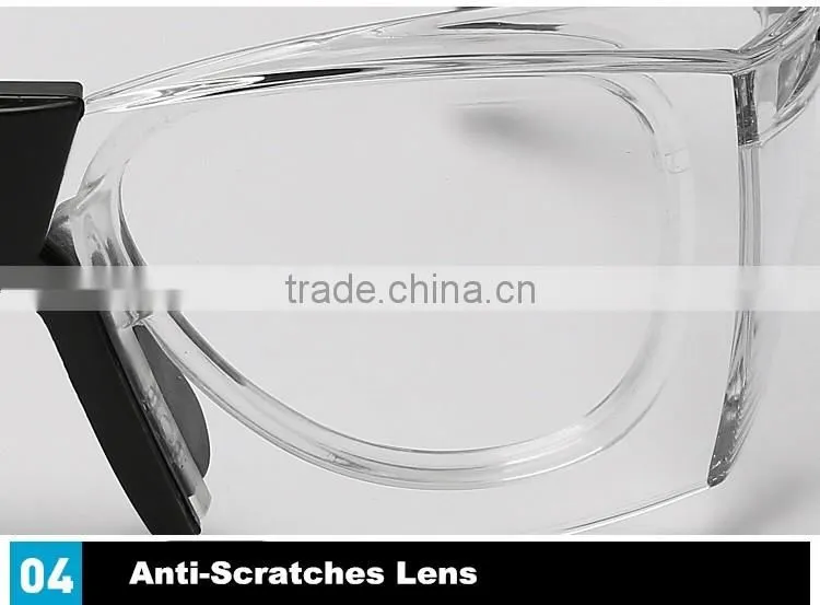 Made in China wholesale high impact resistance safety glass eye safety glasses with myopia frame insert