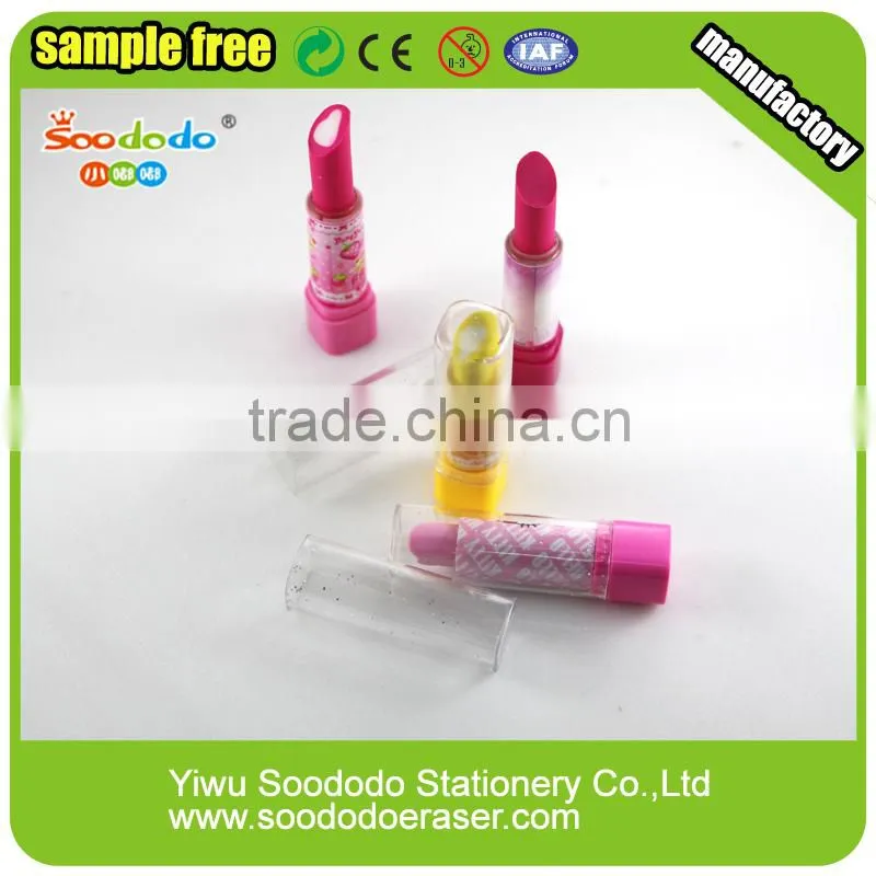 Promotion erasers lipstick shape eraser
