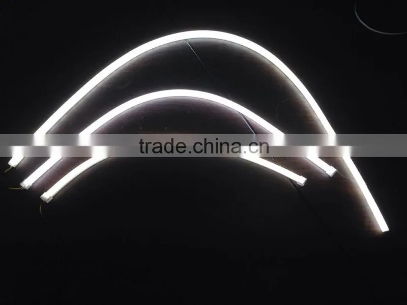 Fleixble 45cm/60cm/90cm White Yellow COB LED DRL Lights for Auto headlights