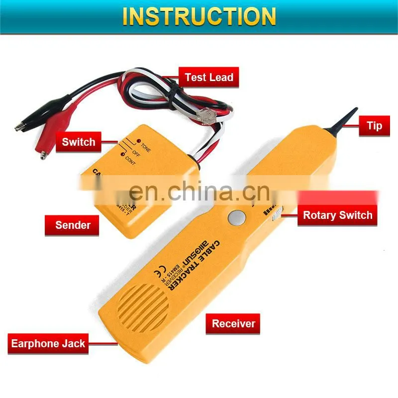 all-sun EM415 Telephone Network Phone Cable Wire Tracker Phone Generator Tester Diagnose Tone Networking Tools