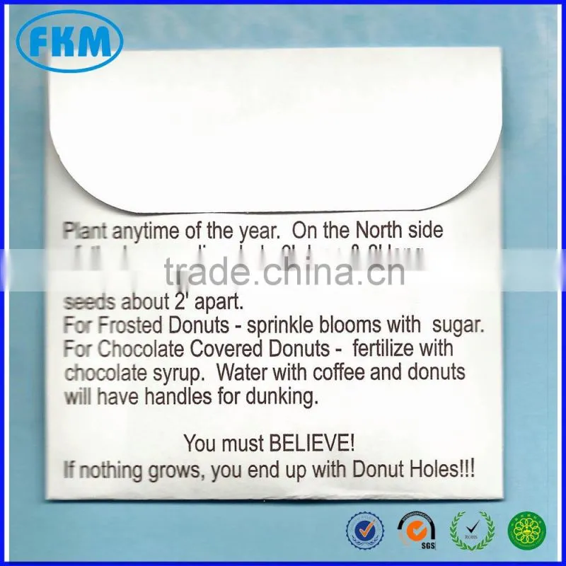 seed envelop packets